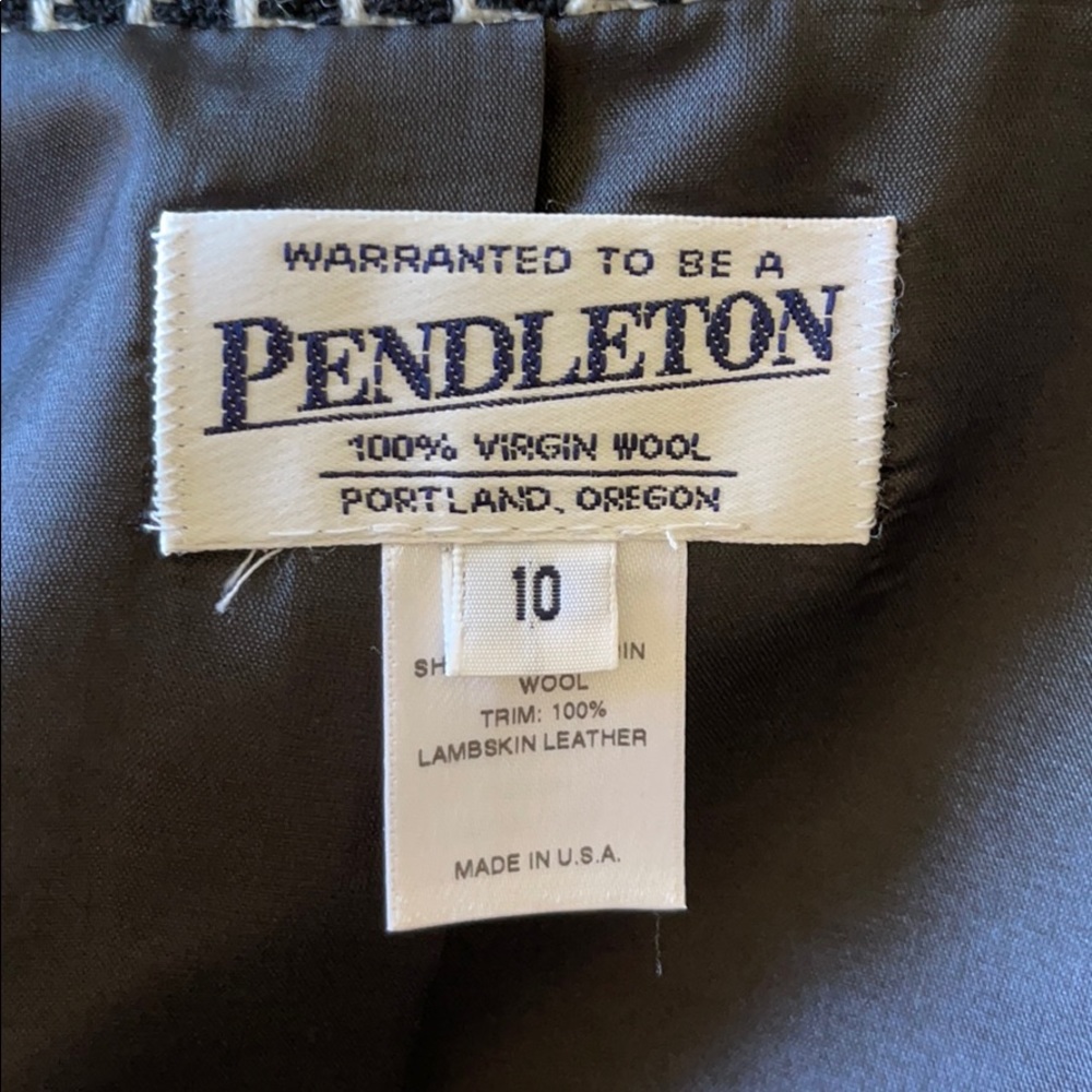 Pendleton Wool Houndstooth Jacket Skirt Set - image 6